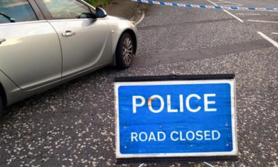 Accident police road closed